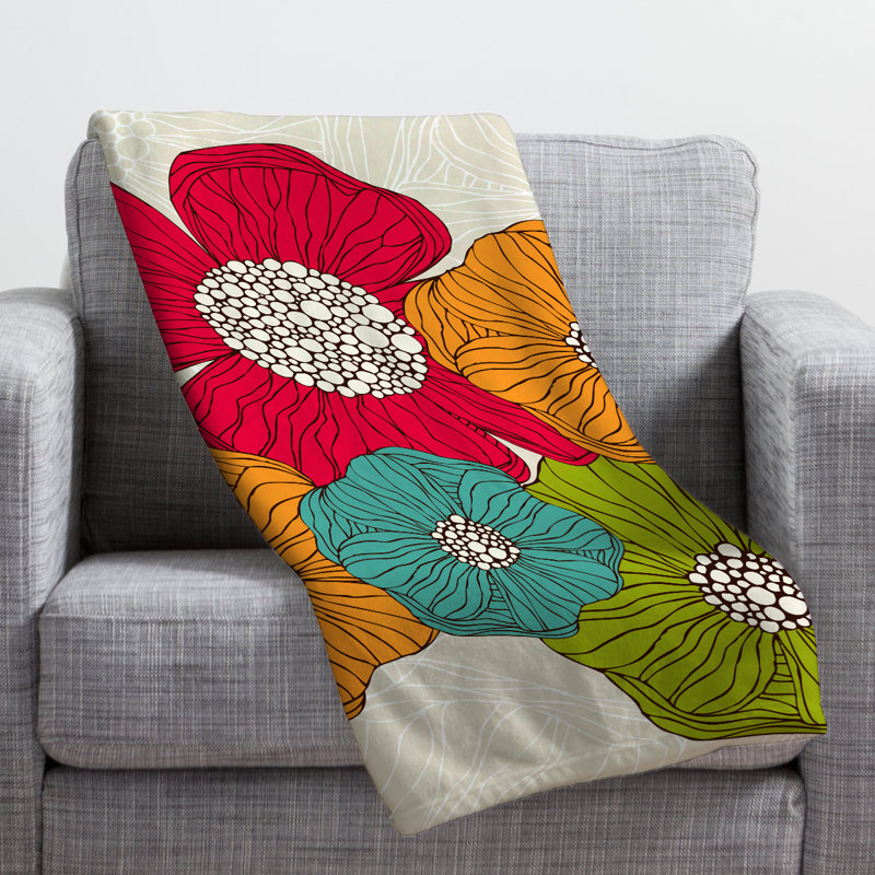 East Urban Home Flowers Throw Wayfair
